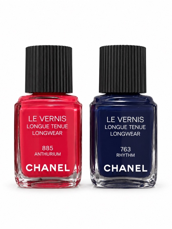 CHANEL Other - NWT CHANEL Le Vernis Nail Polish Duo 885 Anthurium + 763 Rhythm NEW Tester